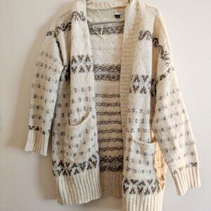 American Eagle Oversized Fair Isle Cardigan Size L
